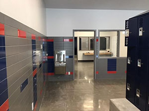 Locker room entrance