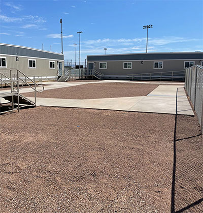 Portable classrooms outside