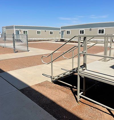Portable classroom entrance