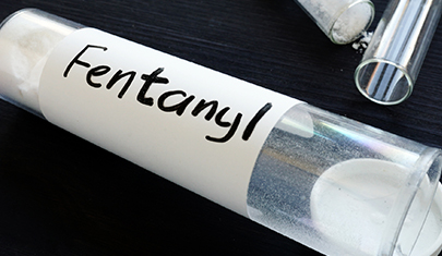 medical tube with Fentanyl written on top