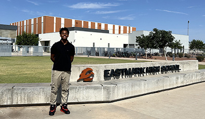 John Davis, senior outside Eastmark HS