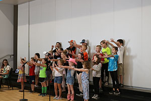 Group of children singing
