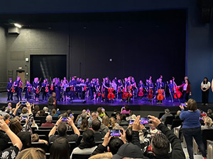 Sixth Grade Honors Orchestra on stage
