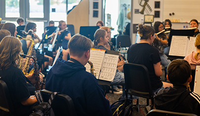 Cadet band at Crismon High School