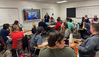Teachers in a classroom
