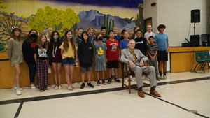 Students posing with Jack Holder